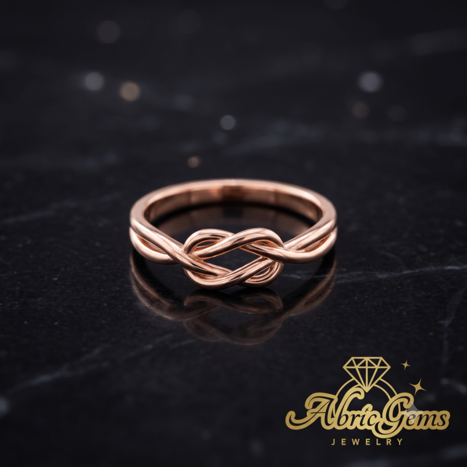 Rose Gold Infinity Knot Ring